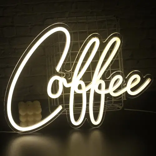 Letrero luminoso LED Coffee Bar