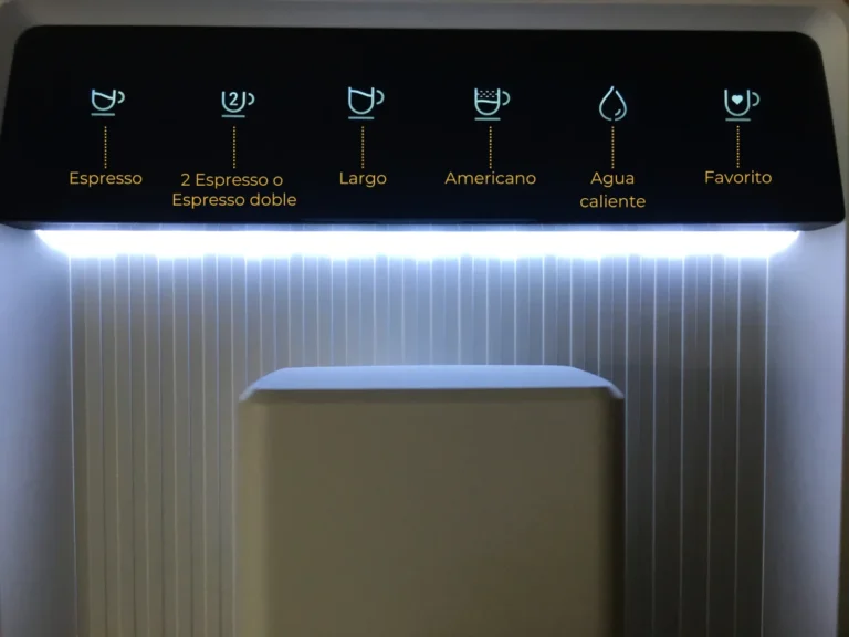 Panel táctil cafetera superautomatica aura Incapto