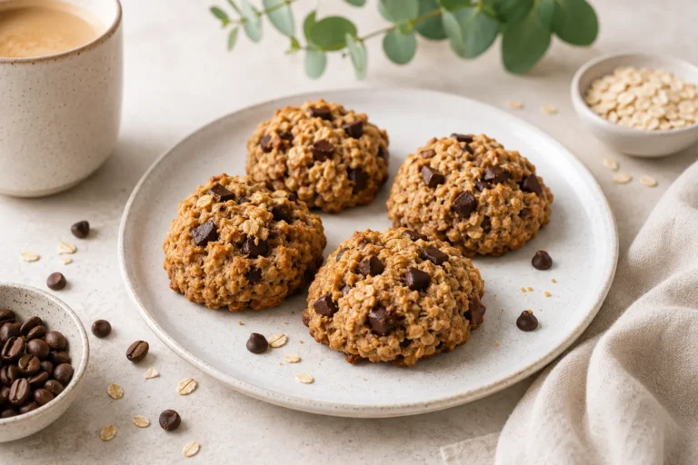 receta galletas de avena, café y chocolate