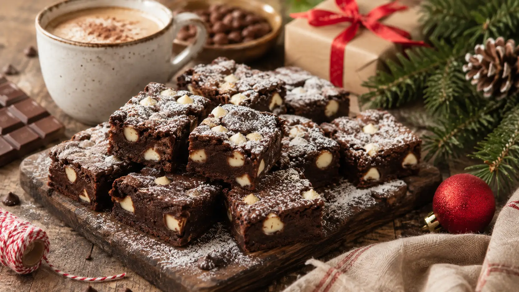 Receta brownies de café y chocolate blanco