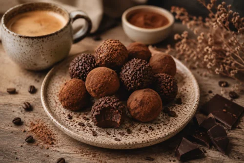 Receta - trufas de chcocolate y cafe