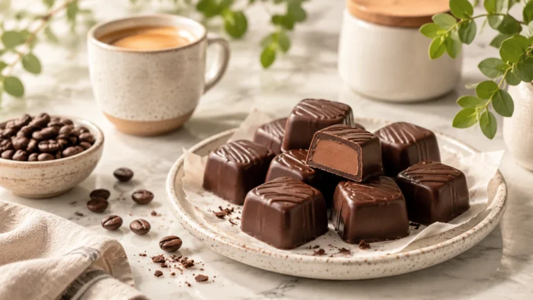 receta de bombones de café y chocolate