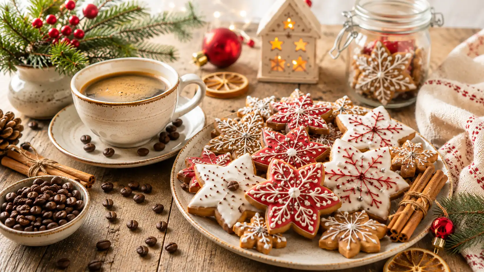 receta galletas de navidad con café